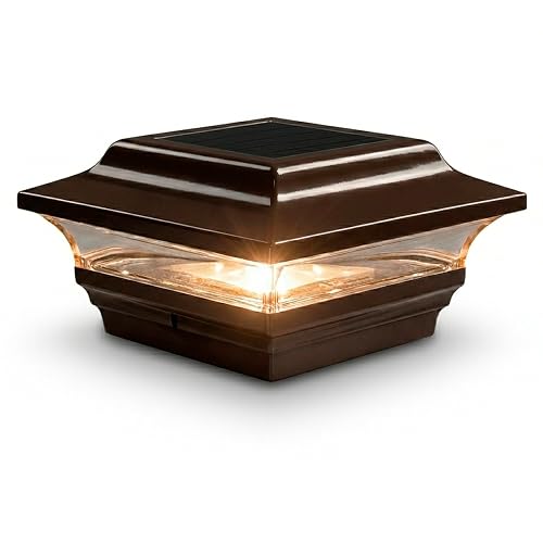 Classy Caps SL211R Aluminum Imperial Solar Post Cap, 4" x 4", Bronze