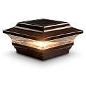 Classy Caps SL211R Aluminum Imperial Solar Post Cap, 4" x 4", Bronze