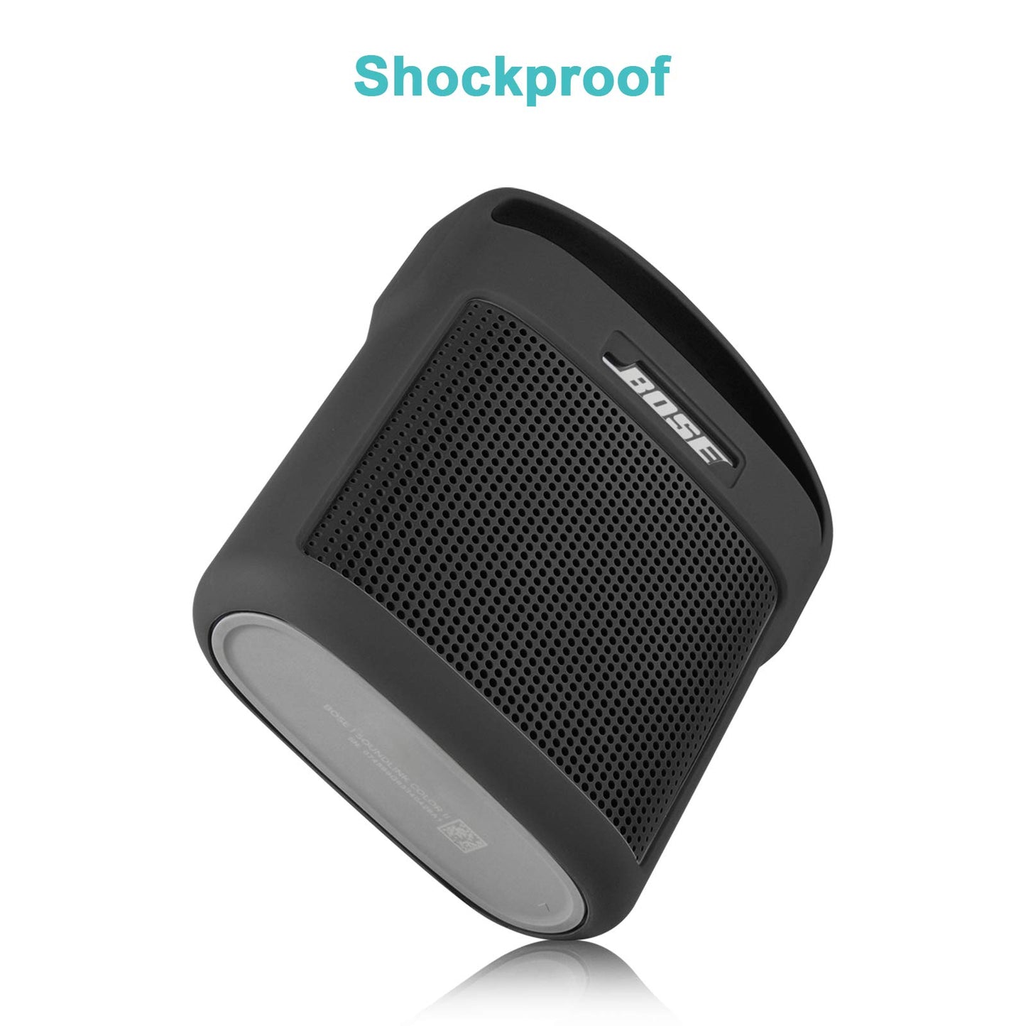 TXEsign Protective Silicone Stand Up Case with Handle Compatible with Bose SoundLink Color Speaker II?Dark Gray