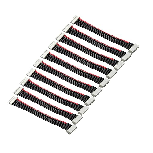LinsyRC 10pcs 5S 6Pins Balance Extension Cable JST-XH Connector Male to Female Plug Lipo Adapter with 5.9inch 22AWG Silicone Wire (5S 6Pins)
