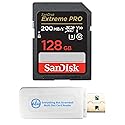 SanDisk Extreme Pro 128GB UHS-I SDXC Memory Card Works with Sony Mirrorless Camera A7R V, ZV-1F and FX30 (SDSDXXD-128G-GN4IN) U3 V30 4K UHD Bundle