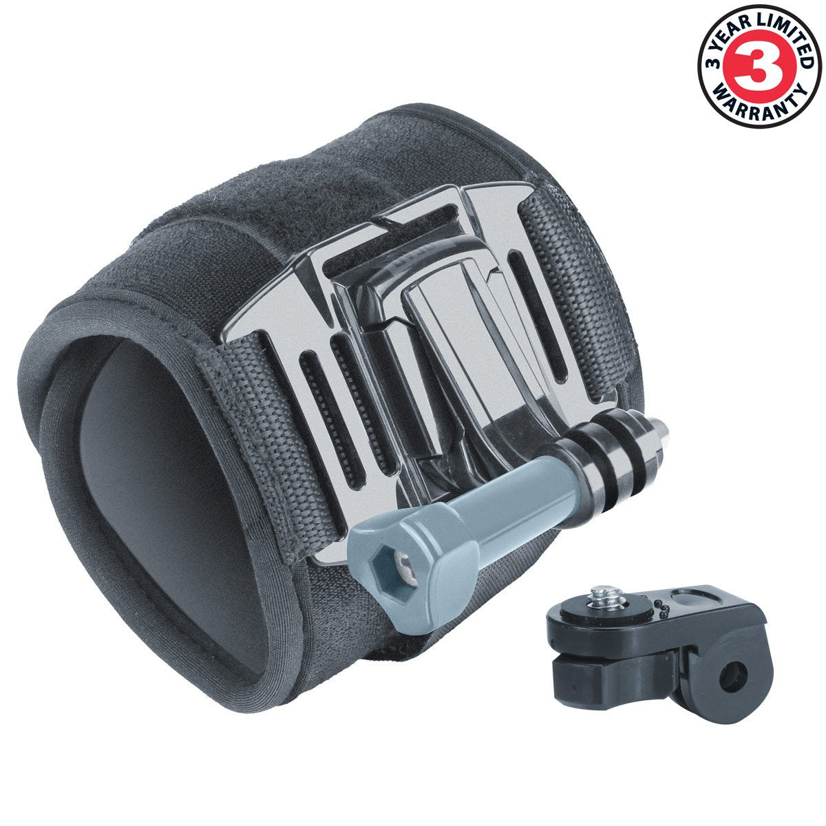 USA GEAR Wrist Strap Band Style Action Camera Mount w/ 2-Point Neoprene Strap, J Hook and Tripod Adapter - Compatible with GoPro Hero 13 Black, GoPro