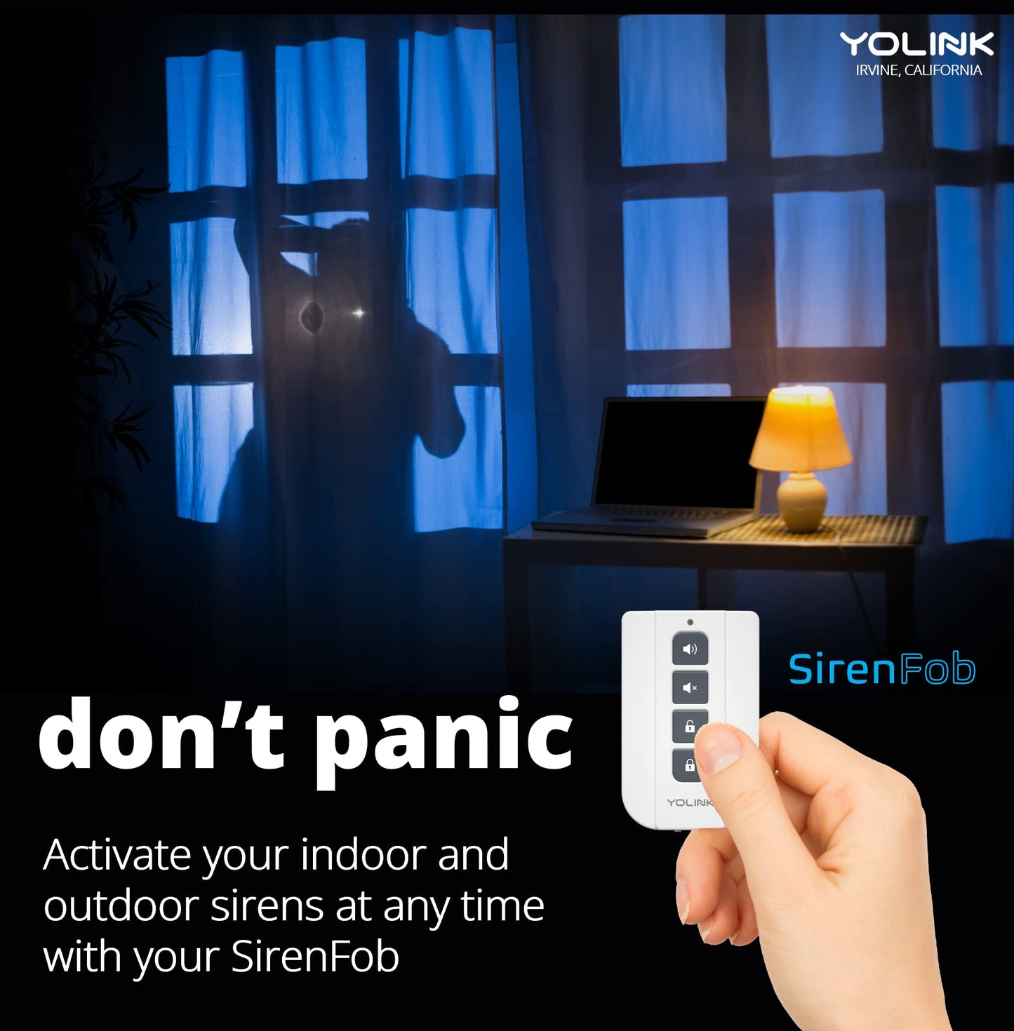 Outdoor Alarm Controller 2, Battery-Powered Siren/Alarm/Relay Controller, 12VDC Out, Optional 12VDC in, Up to 1/4 Mile Open-Air Range, YoLink Hub