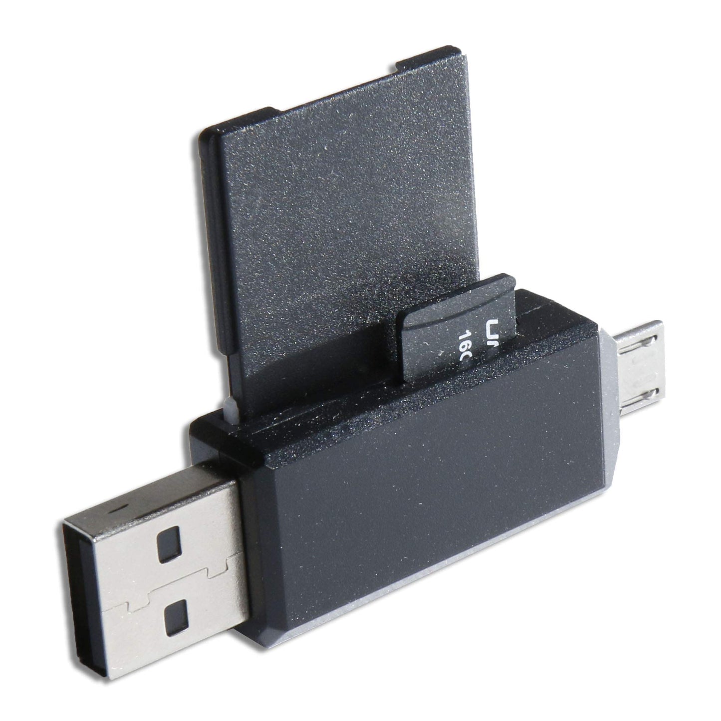 Unirex MSW-165S MicroSD Card with Full Sized Adapter and MicroSD/SD reader to Micro USB/USB, Works With Any Product with MicroSD or SD Card Slot