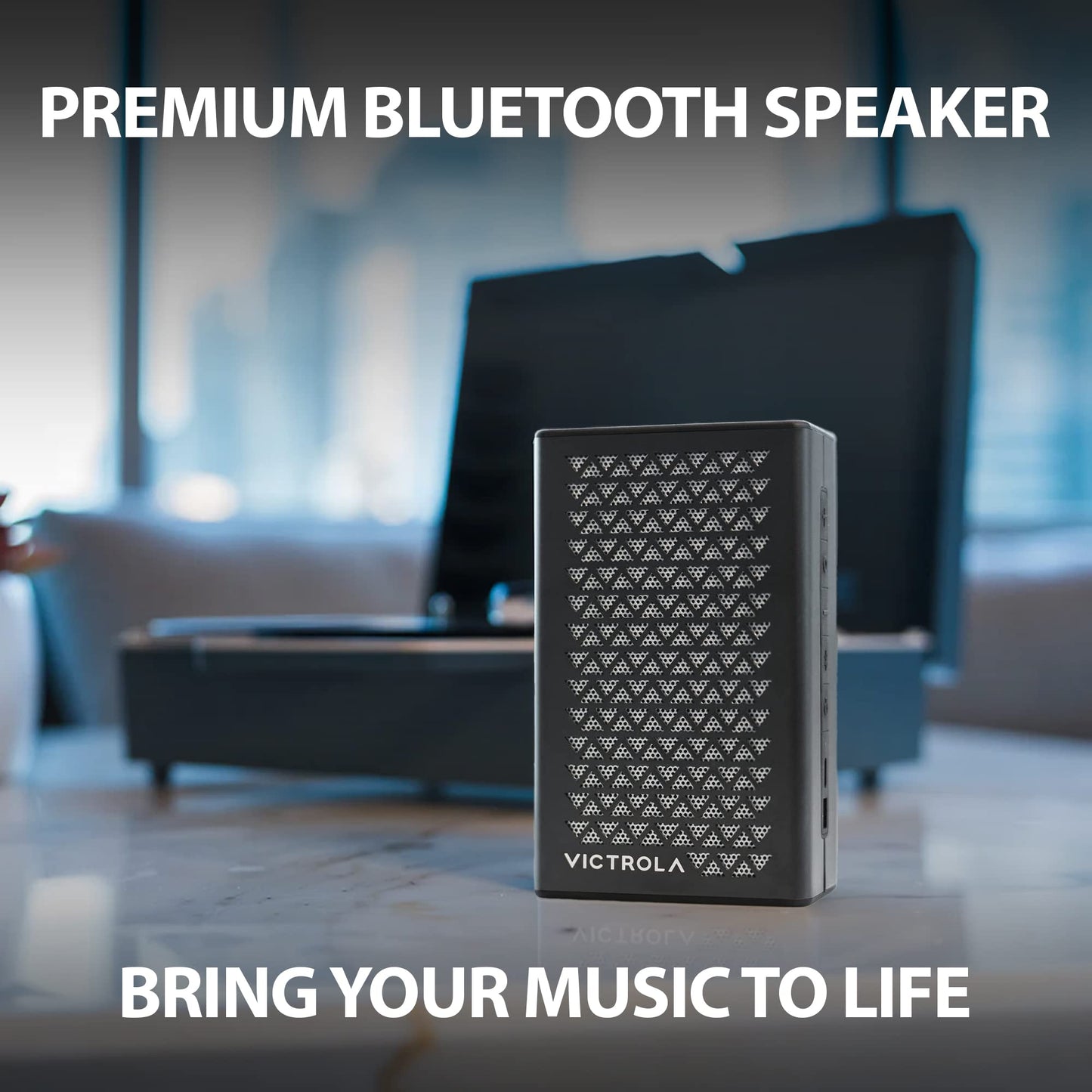 Victrola Music Edition 1 - Portable Bluetooth Speaker, IP67 Water and Dust Resistant, 12 Hour Battery Life, Multi-Speaker Pairing, Premium Sound