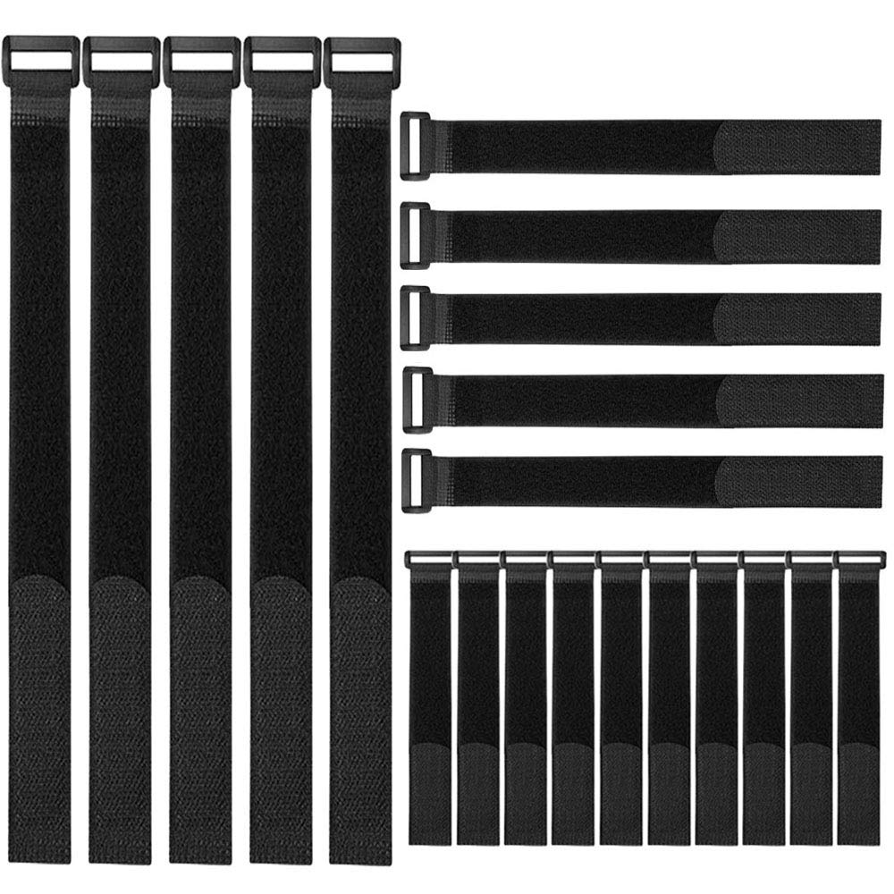 FULARR 20Pcs Cable Straps, Reusable Cable Ties & Cinch Strap Set, Multipurpose Hook and Loop Straps Fastener, Cable Storage Organizer, 3 Different