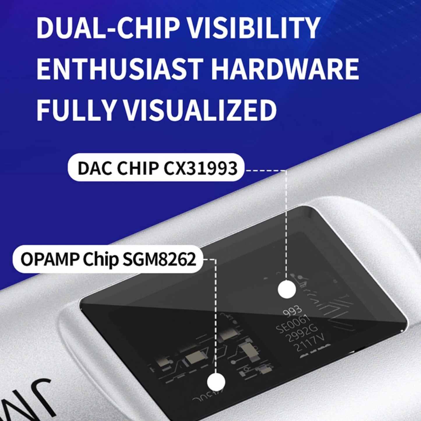 JCALLY JM7 MAX USB-C to 3.5mm Headphone DAC Amplifier CX31993 + SGM8262, Type-C to 3.5mm Digital Audio Decoding for iPhone, Samsung Galaxy, iPad