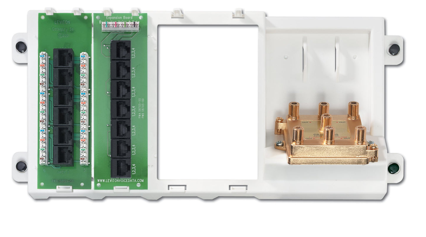 Leviton Basic Home Networking Plus (BNP) Panel, 47606-BNP