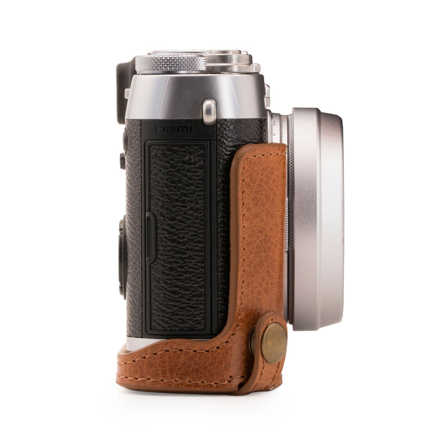Megagear Fujifilm X100F Ever Ready Genuine Leather Camera Half Case And Strap, With Battery Access - Brown - MG1282