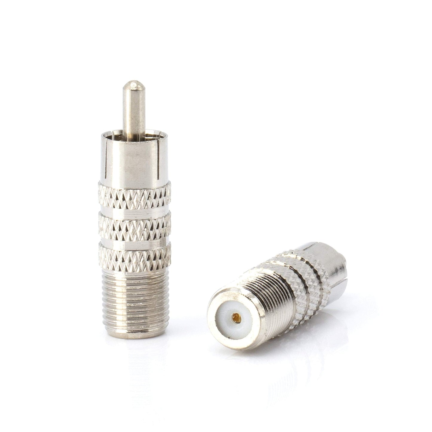 THE CIMPLE CO - RF (F81) and RCA Coaxial Adapter - RCA Male to Female F81 (F-Pin) Connector, Adapter, Coupler, and Converter - for RG11, RG6, RG59