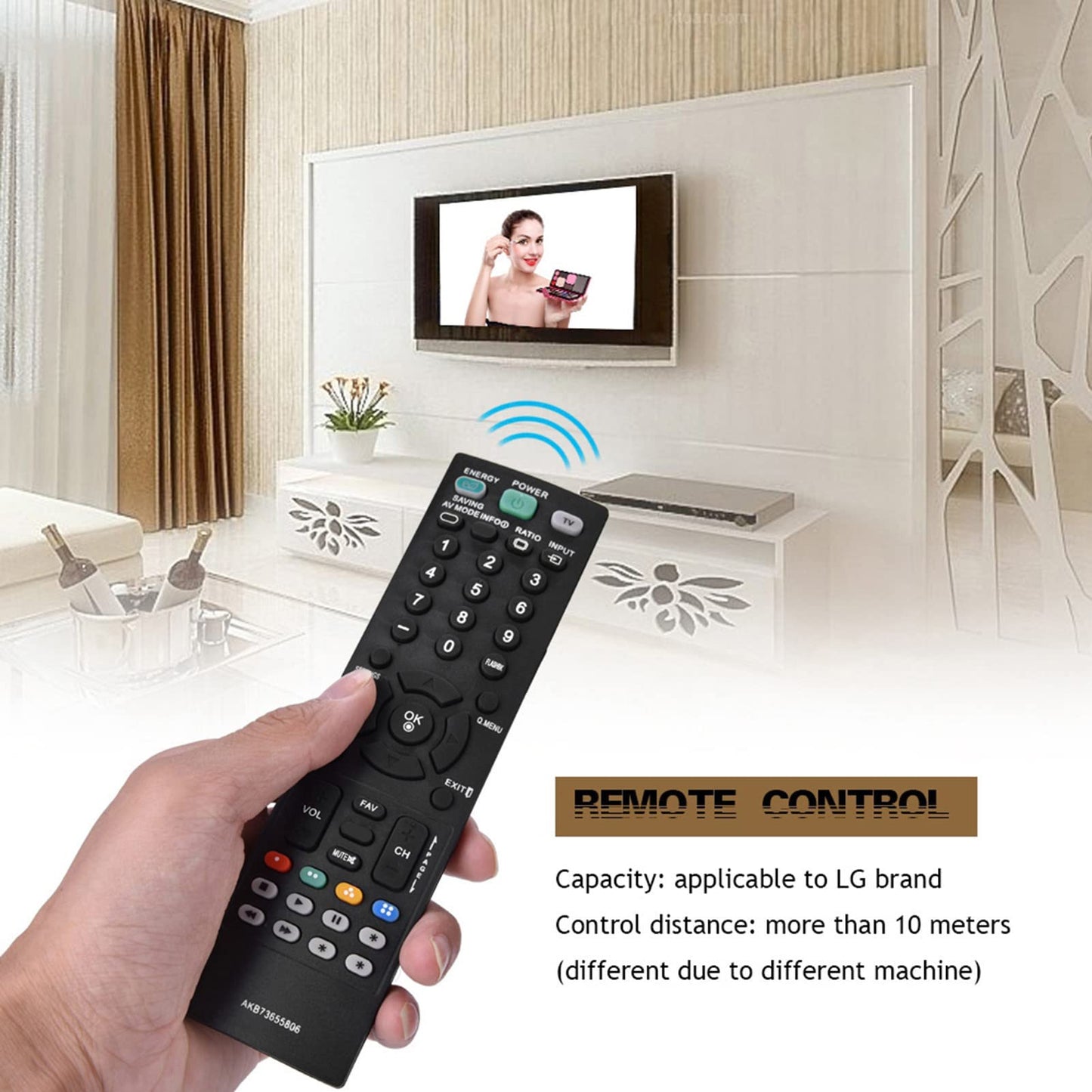 Universal Remote Control for AKB73655806, Smart TV Remote Control Replacement for AKB73655806 LCD LED TV