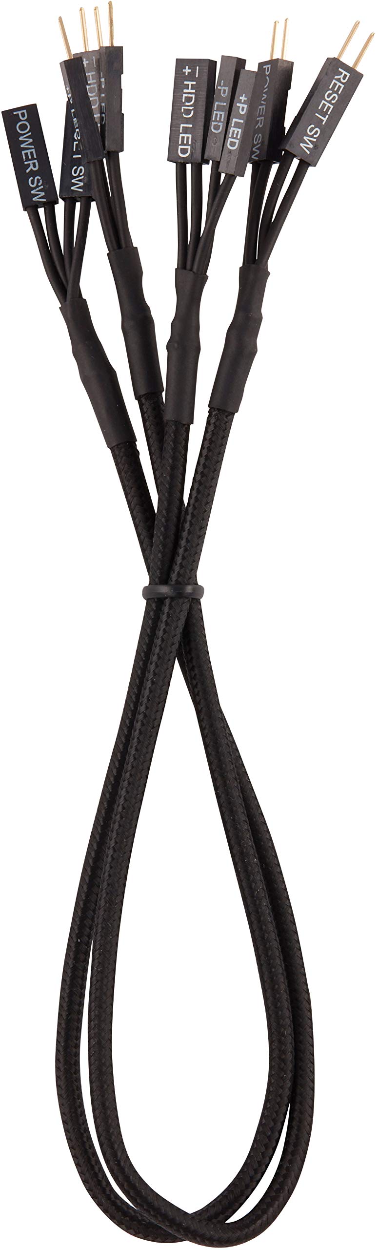 Corsair 30cm Black Premium Braided Sleeved Front Panel Extension Kit