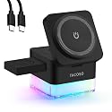 TACOSO Wireless-Charger 3 in 1 Apple-Charging-Station-Cube Nightlight Lamp 15W Magnetic Charger Stand Foldable Charging Dock for iPhone