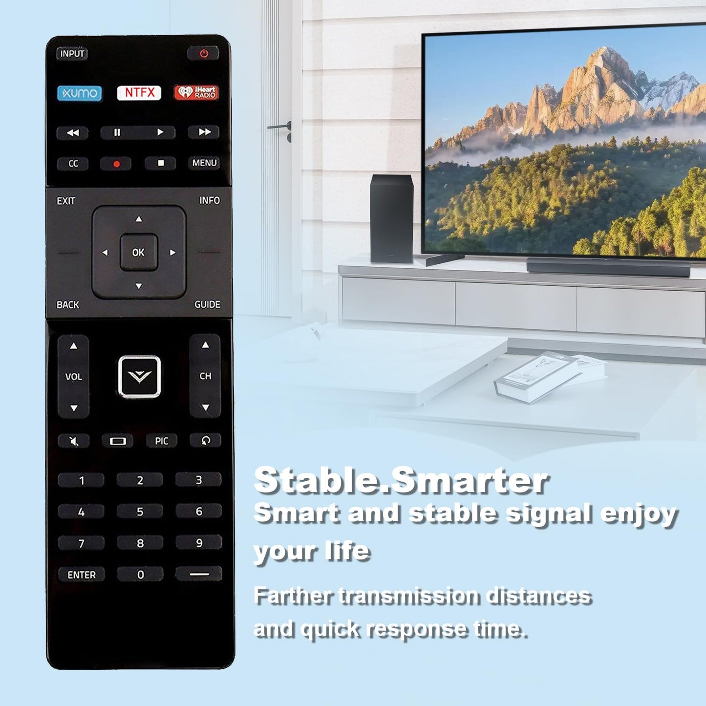 New TV Remote Control XUMO XRT122 Replacement Work for vizio E43C2 E48-C2 E48C2 E50-C1 E55C1 E55-C2 E55C2 E60-C3 E60C3 E65-C3 E65C3 E65X-C2 E65XC2