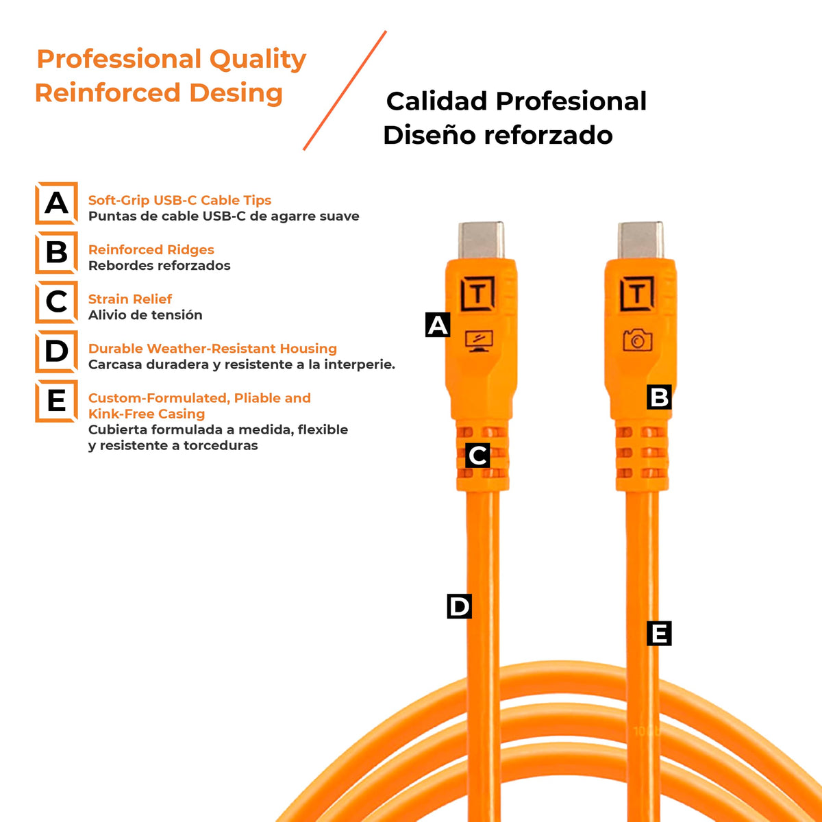 Tether Tools TetherPro Optima 10G USB-C Exclusive Data Transfer Cable
