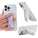 LOVEHANDLE PRO Premium Phone Grip - Silicone Phone Strap - Magnetic Phone Mount and Kickstand for Smartphone and Tablet - Magic Marble