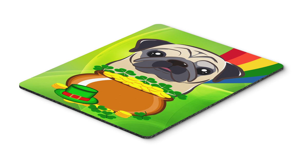 Caroline's Treasures BB2006MP Fawn Pug St. Patrick's Day Mouse Pad, Hot Pad or Trivet for Home Office Gaming Working Computers Laptop Mouse