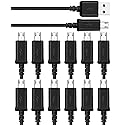 tekSonic [12-Pack Micro USB Cable Multi Pack Bulk Lot - 1 M/3.3 ft Charging, Data Sync Fast Micro USB to USB A Cord for Samsung Galaxy S7 S6 Edge J7