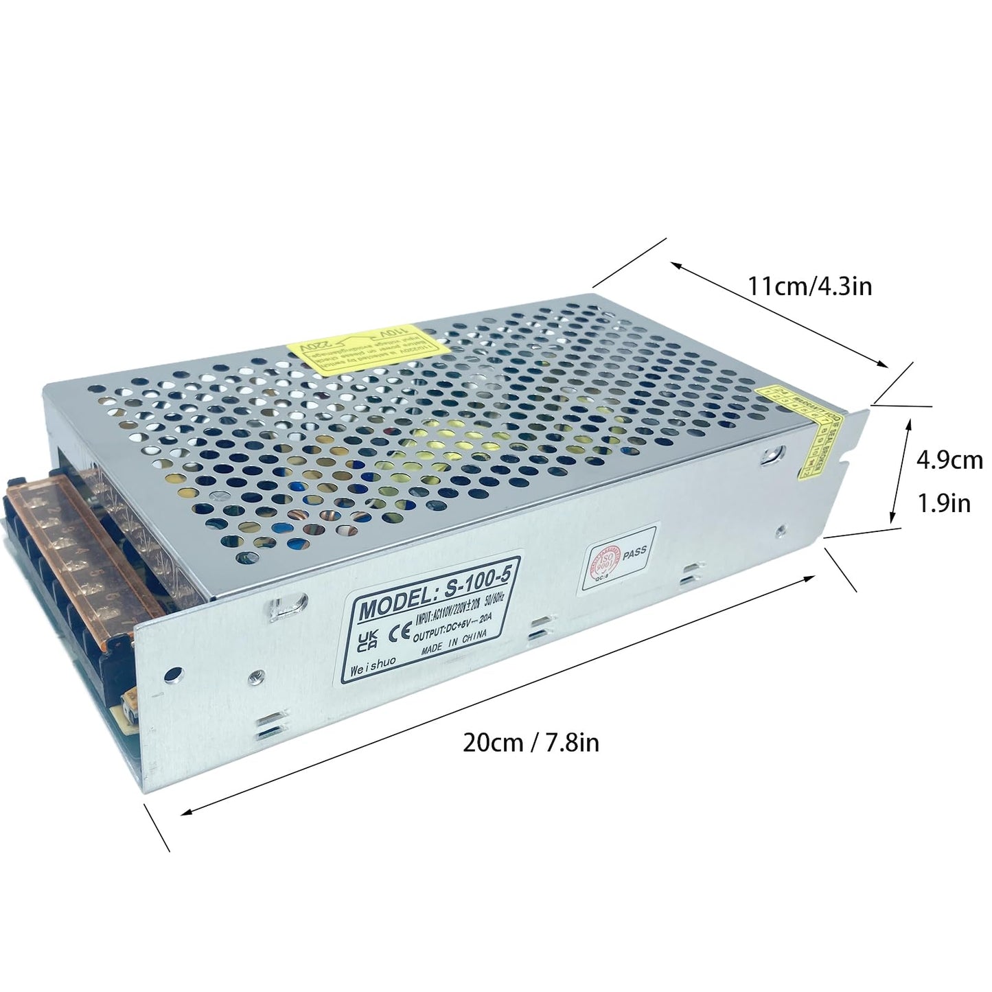 Universal Switching Power Supply Regulated Transformer Short Circuit and Overcurrent Protection AC100-260V DC5V 2A-60A