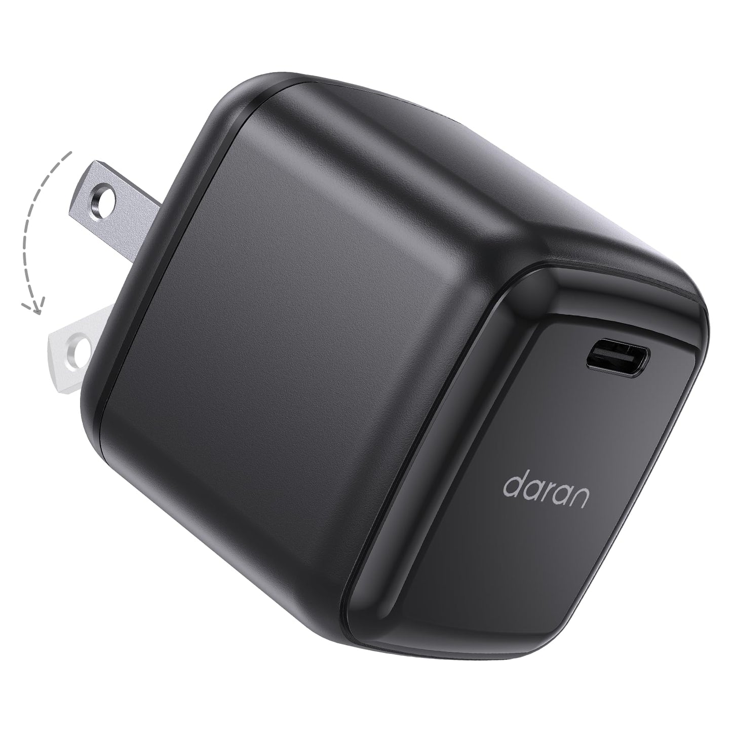 DaranEner USB C Charger, Rapid 65W GaN Type C Charging Block with Foldable Plug, Fast Wall Charger Compatible with iPhone 17/16/15 Series, Galaxy