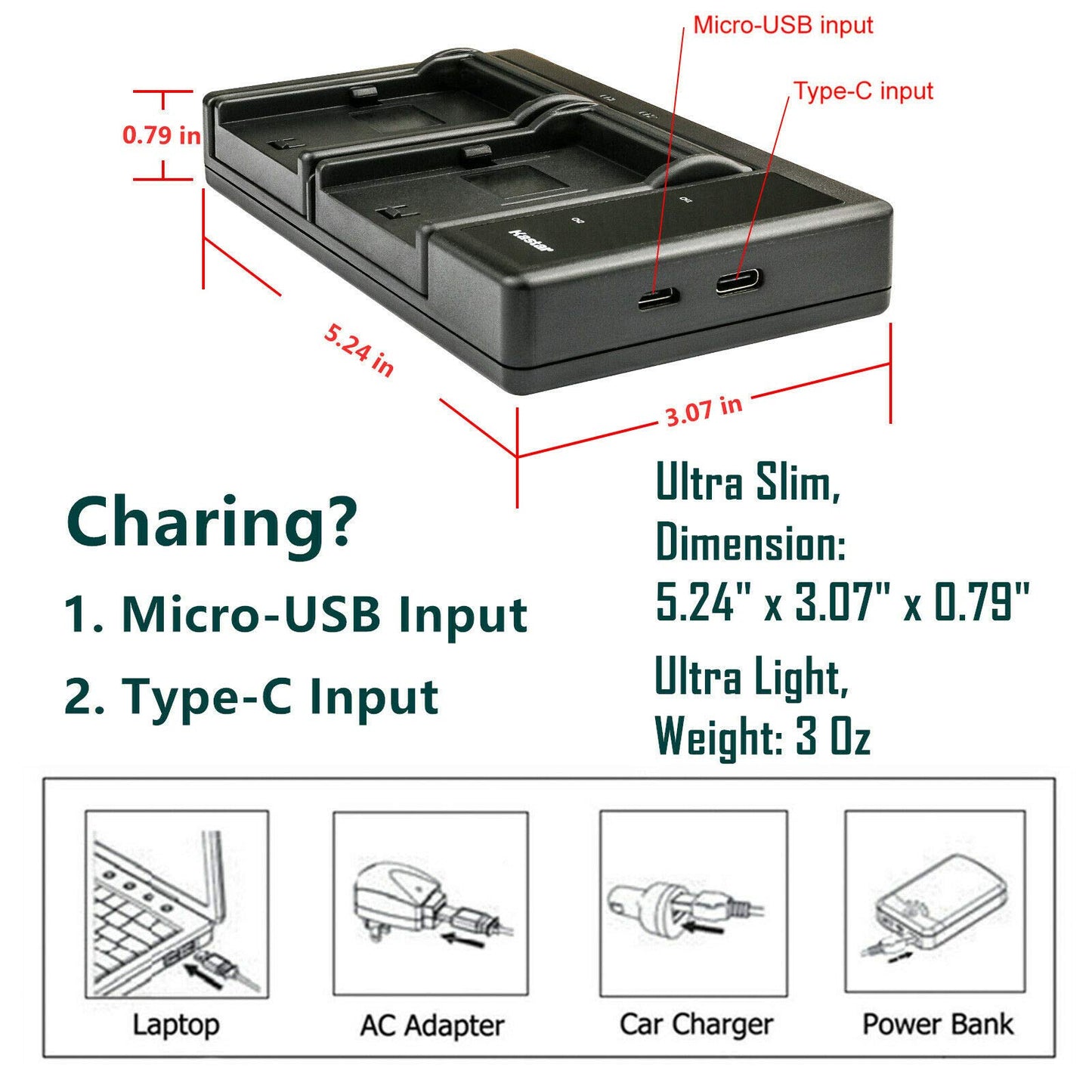 Kastar 2-Pack VW-VBG260 Battery and LTD2 USB Charger Replacement for Panasonic AG-AC130A, AG-AC130AEJ, AG-AC130AP, AG-AC160, AG-AC160A, AG-AC160AEJ