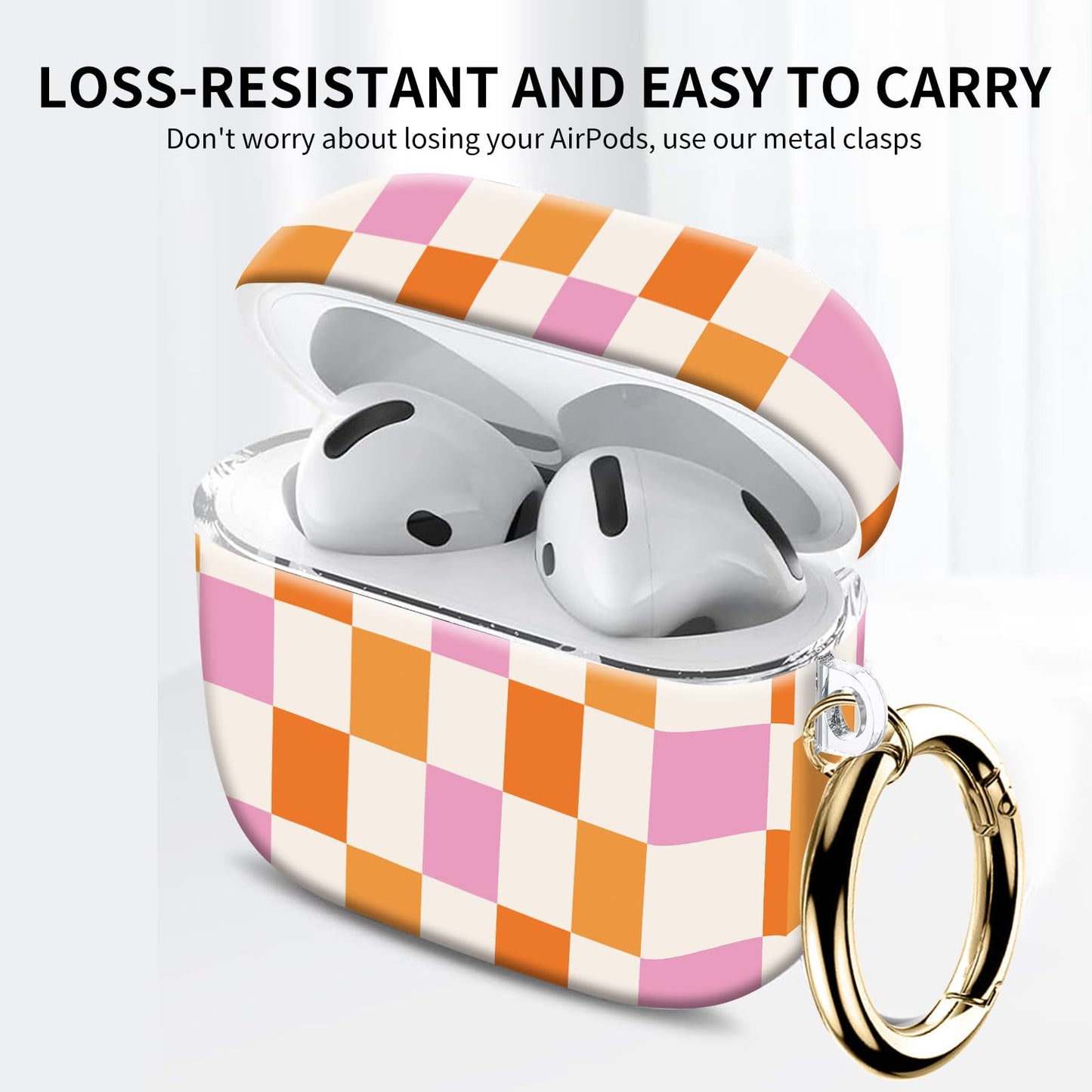 Compatible with AirPod 4th Gen Case with Keychain, Shockproof Protective Cover for Wireless Earbuds - Lightweight & Durable Design for Women Men Girl