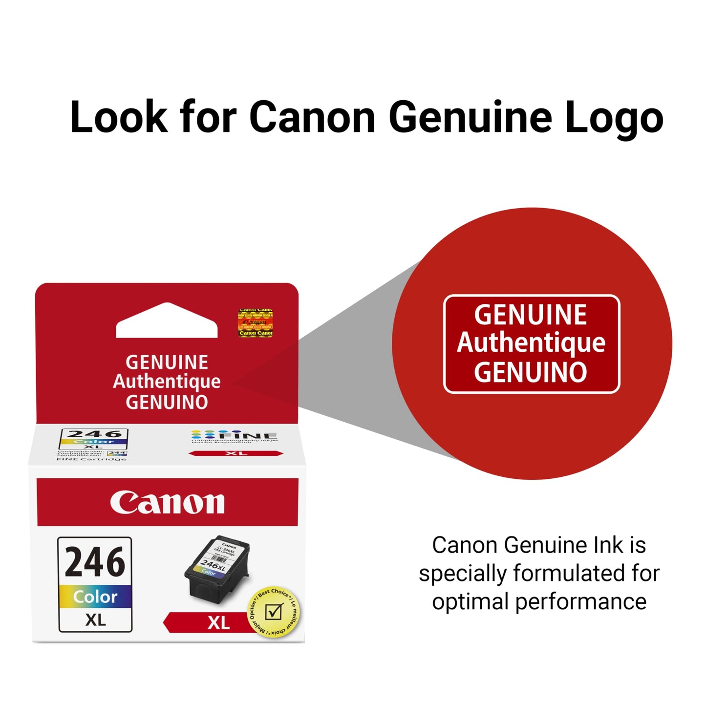 Canon CL-246 XL Genuine Color Ink Cartridge, Compatible with iP2820, MG2420/2924/2920/3020/2522/2525, MX492, TS3120/302/302a/202/202a/4520/3320