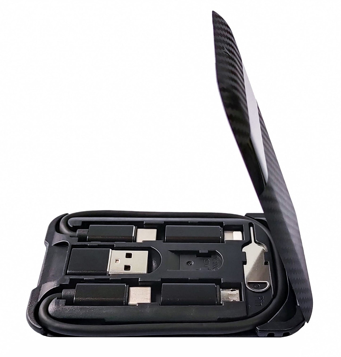 Cable-Card USB C to C Charging/Data Transfer Cable with 3 Connectors Adapter Type C to USB A/Micro USB/Light 8P Adapter Compatible with iOS/Micro USB…
