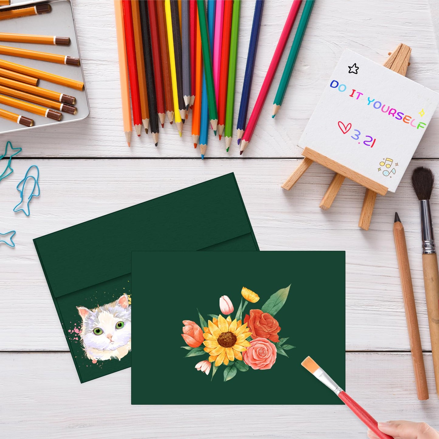Rinrda 4x6 Envelopes For Invitation((50, Dark green, A6)