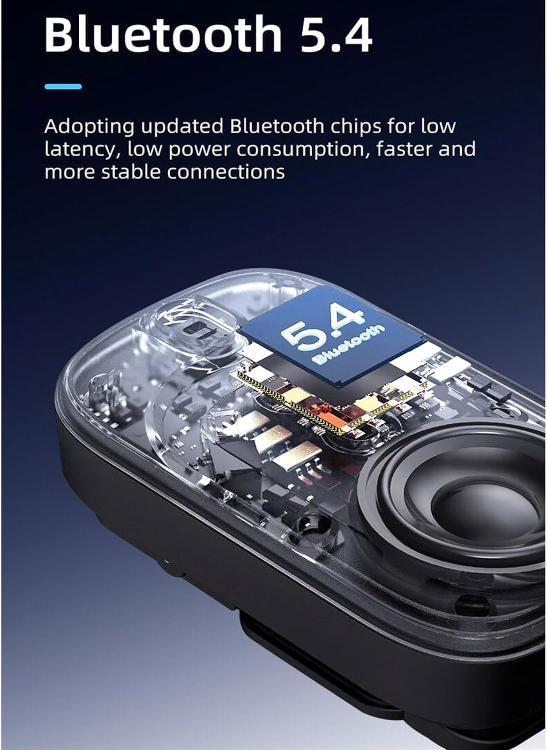 BYDGUMEI Wearable Bluetooth Speaker-miniWaterproof Speaker Cip Type - Buit-in Microphone forHands-Free Music and Call Functions (Blue)