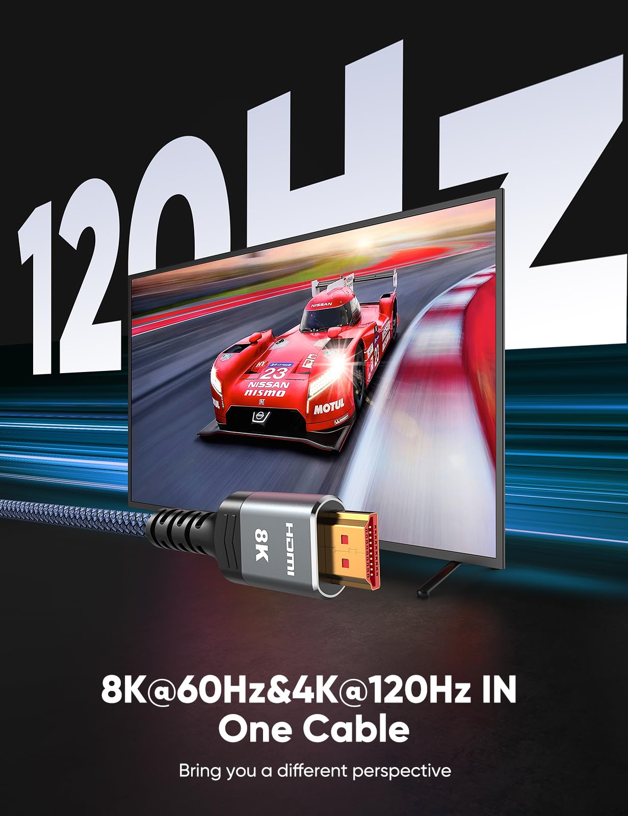 10K 8K HDMI 2.1 Cable 2-Pack 6.6FT, Highwings Certified 48Gbps Ultra High Speed Slim HDMI Cord,Support 4K@120Hz 8K@60Hz, HDCP 2.2&2.3, Dynamic
