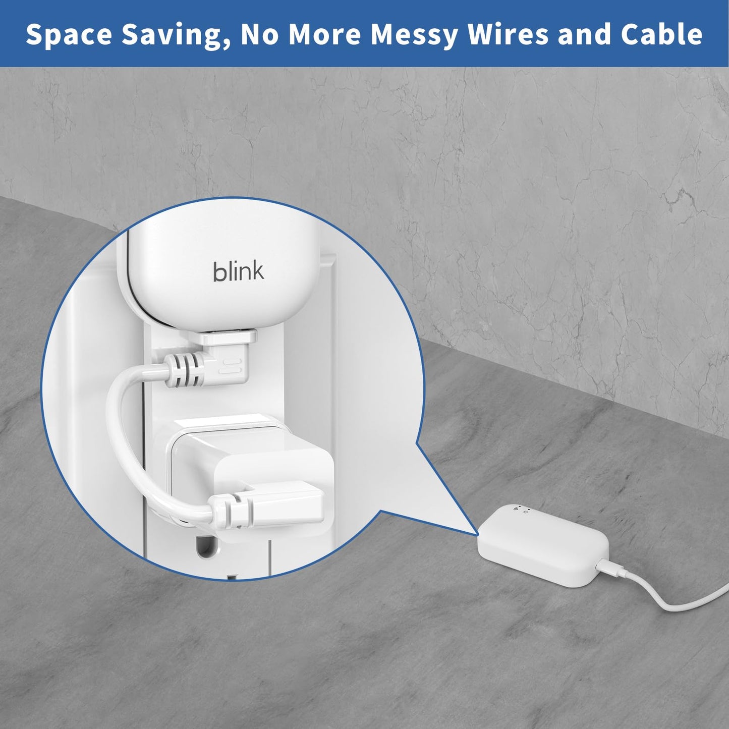 Blink Sync Module Core Mount, Outlet Wall Bracket Holder for Blink Indoor/Outdoor Security Camera, No Messy Wires - No Drilling - Easy Installation