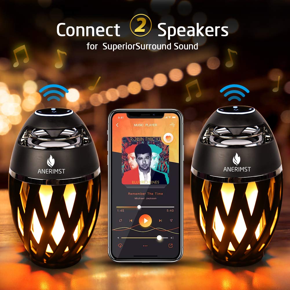 ANERIMST Unique Gifts for Men, Outdoor Bluetooth Speaker Waterproof Wireless with Torch LED Light, Birthday Gift for Boyfriend Him Dad, Cool