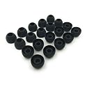 Earbudz 10 Pairs Medium Earbud Tips Silicone Replacement Ear Bud Tips - Black