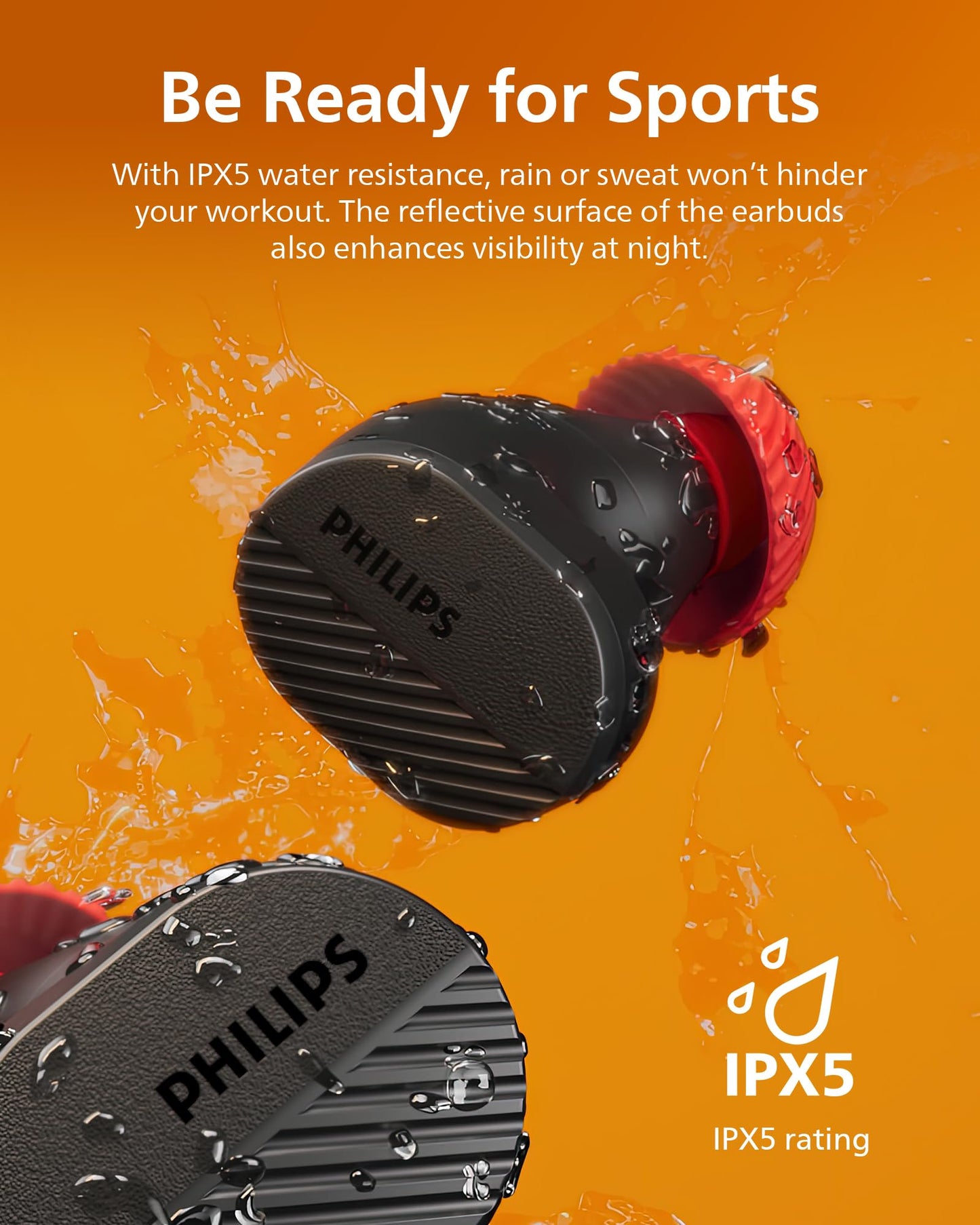PHILIPS TAA5508 Wireless Earbuds,True Wireless Headphones with Noise Canceling Pro,Quality Sound,28 H Battery Life,Fast Charging,Bluetooth