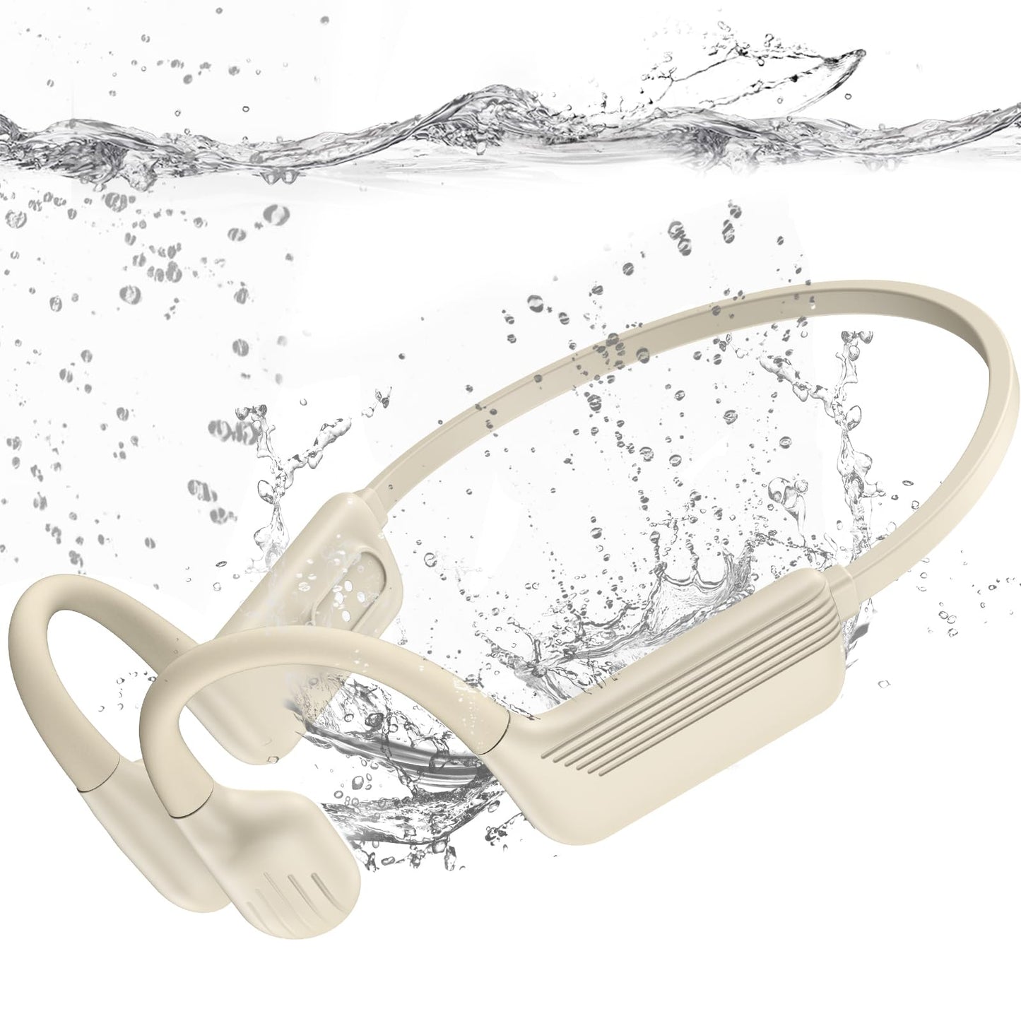 MARLALL Swimming Headphones-Bone Conduction Headphones, IP68 Waterproof Open Earphones, LiteSurge Bluetooth 5.4 Underwater Sport Earbuds with 32 GB