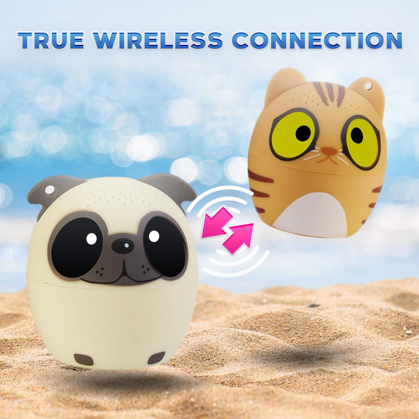 iHip Mini Bluetooth Animal Pet Wireless Speaker Otis The Dog, Paul The Panda, Coco The Cat (Dog)