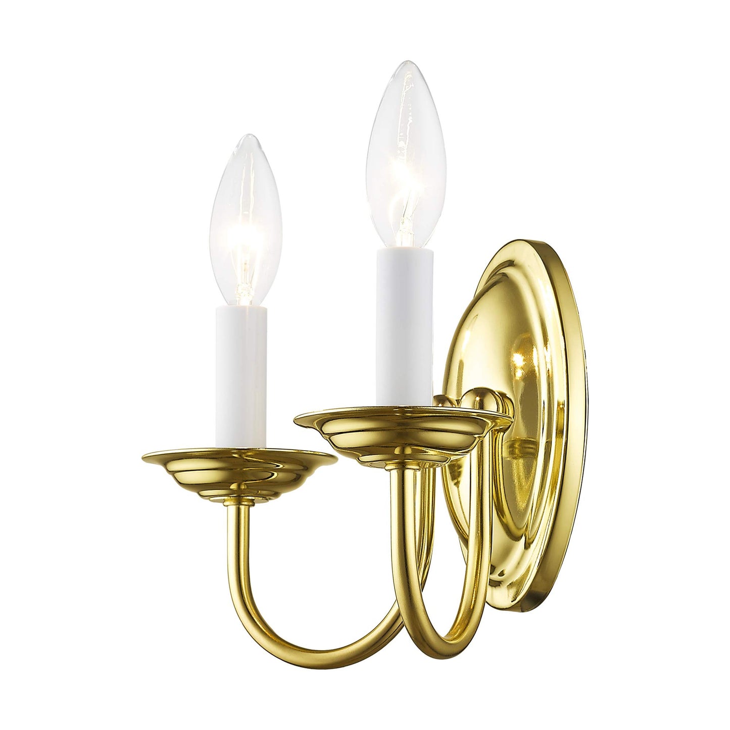Livex Lighting 4152-02 Home Basics 2 Light Polished Brass Wall Sconce
