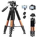 Victiv Tripod 74-Camera-Tripod for Cell Phone, Aluminum Professional Heavy Duty Camera Tripod Stand, Tripod for Camera DSLR SLR with Carry Bag
