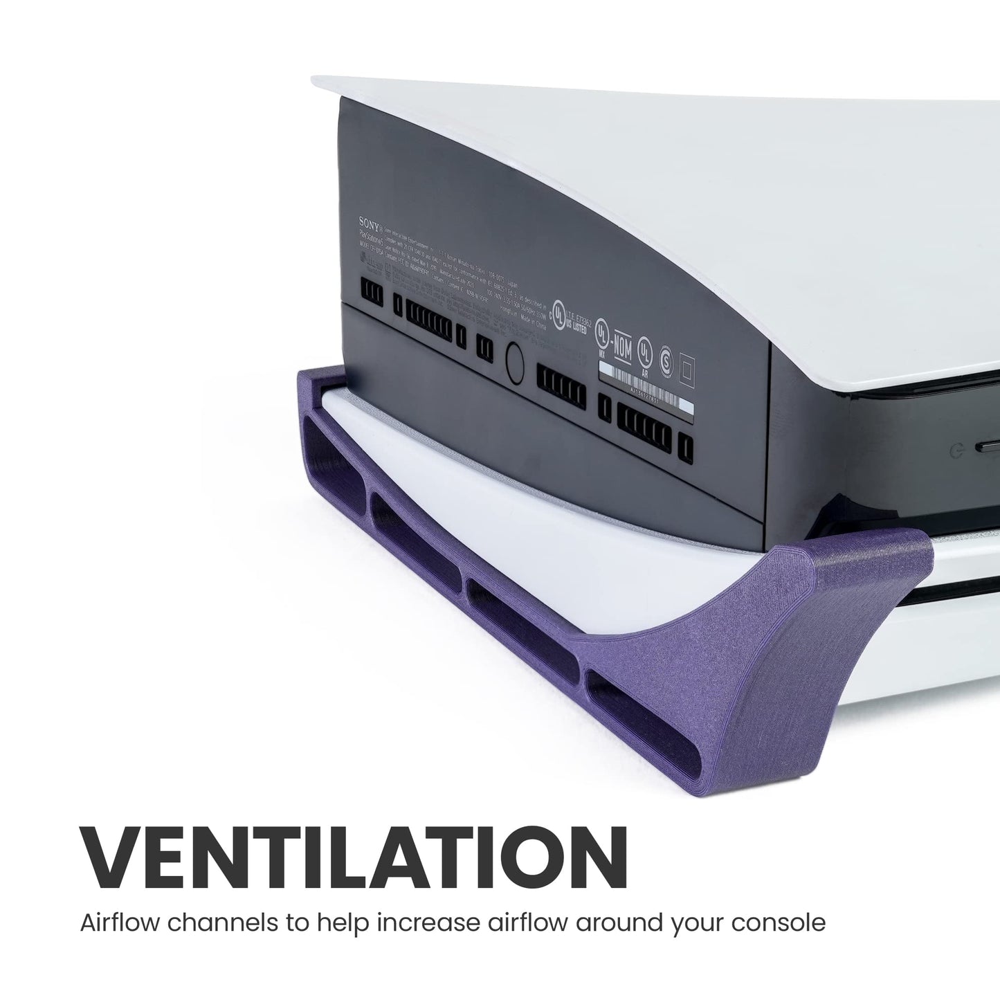 Glistco Skates - Horizontal Stand compatible with PS5 - Disc Edition (Galaxy Purple)