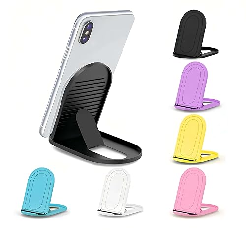 Prettyia Cell Phone Stands, Portable Foldable Phone Stand Holder for Desk, Adjustable Angle, Compatible with iPhone and Other Mobile Phones