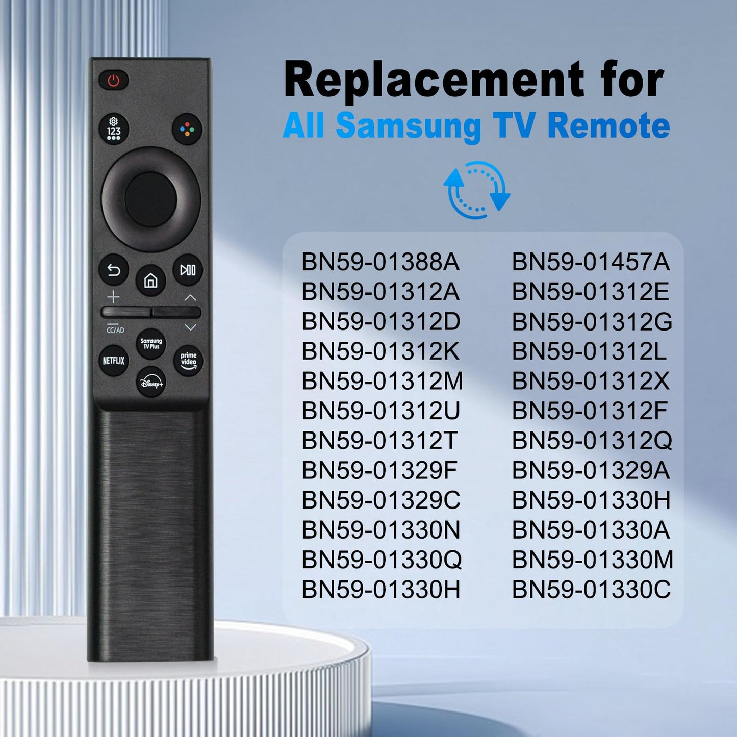 (Pack of 2) BN59-01388A Universal for Samsung TV Remote Control Replacement, Compatible with Samsung smart TV Remote Controls, Including the Crystal