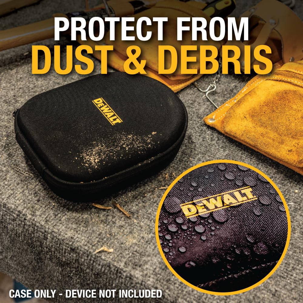 DEWALT Heavy Duty Protective Headphone Case for Pro Max Neckband, Compact Lightweight w/EVA Earphone Hard Shell Case, Headset Travel Carry Shockproof