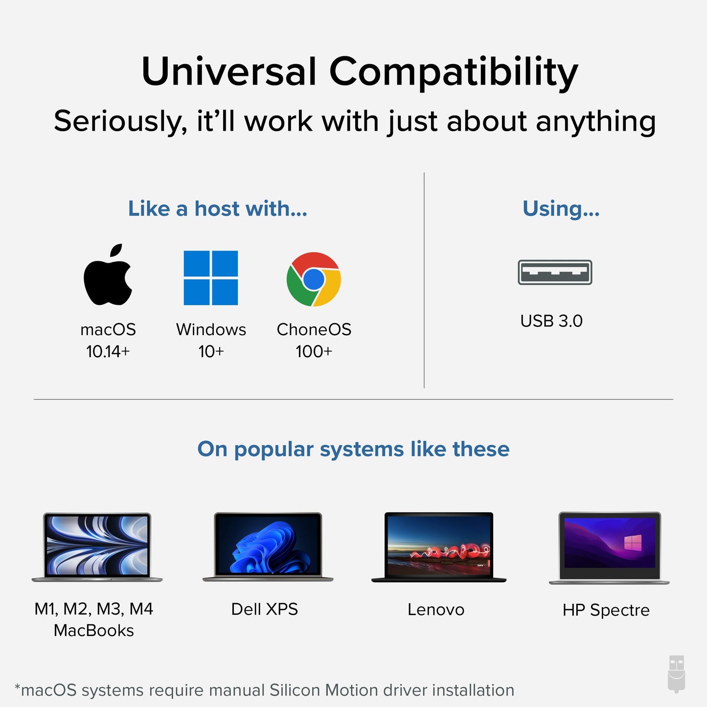 Plugable USB 3.0 to DVI/VGA/HDMI Video Graphics Adapter for Multiple Monitors up to 2048x1152 Supports Windows 11, 10, 8.1, 7, XP, and Mac 10.14+