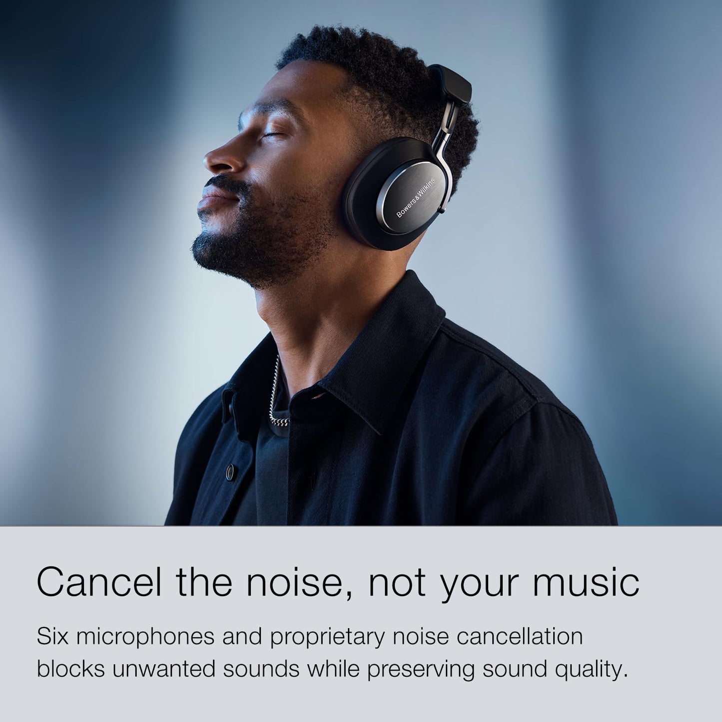 Bowers & Wilkins Px8 Over-Ear Wireless Headphones, Offers 7-Hour Playback on 15-Min Quick Charge, Black (Renewed)