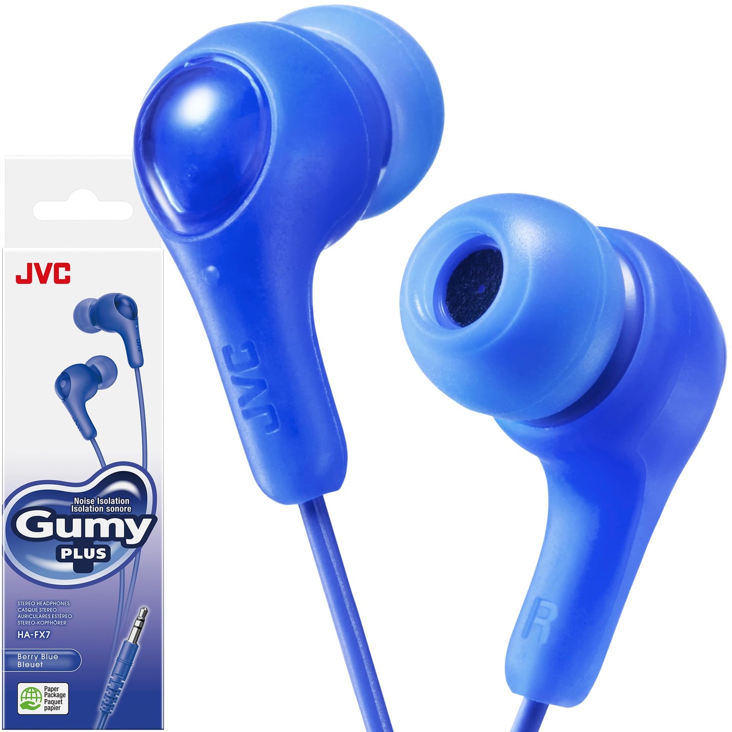JVC Gumy HAFX7AN in Ear Earbud Headphones, Blue
