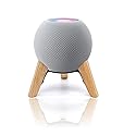 Real Wood Stand for Homepod mini,Wooden Tripod with Metal Frame,Safe Stable Holder Mount with Anti-Slip Silicone pad Protects Home pod mini Smart