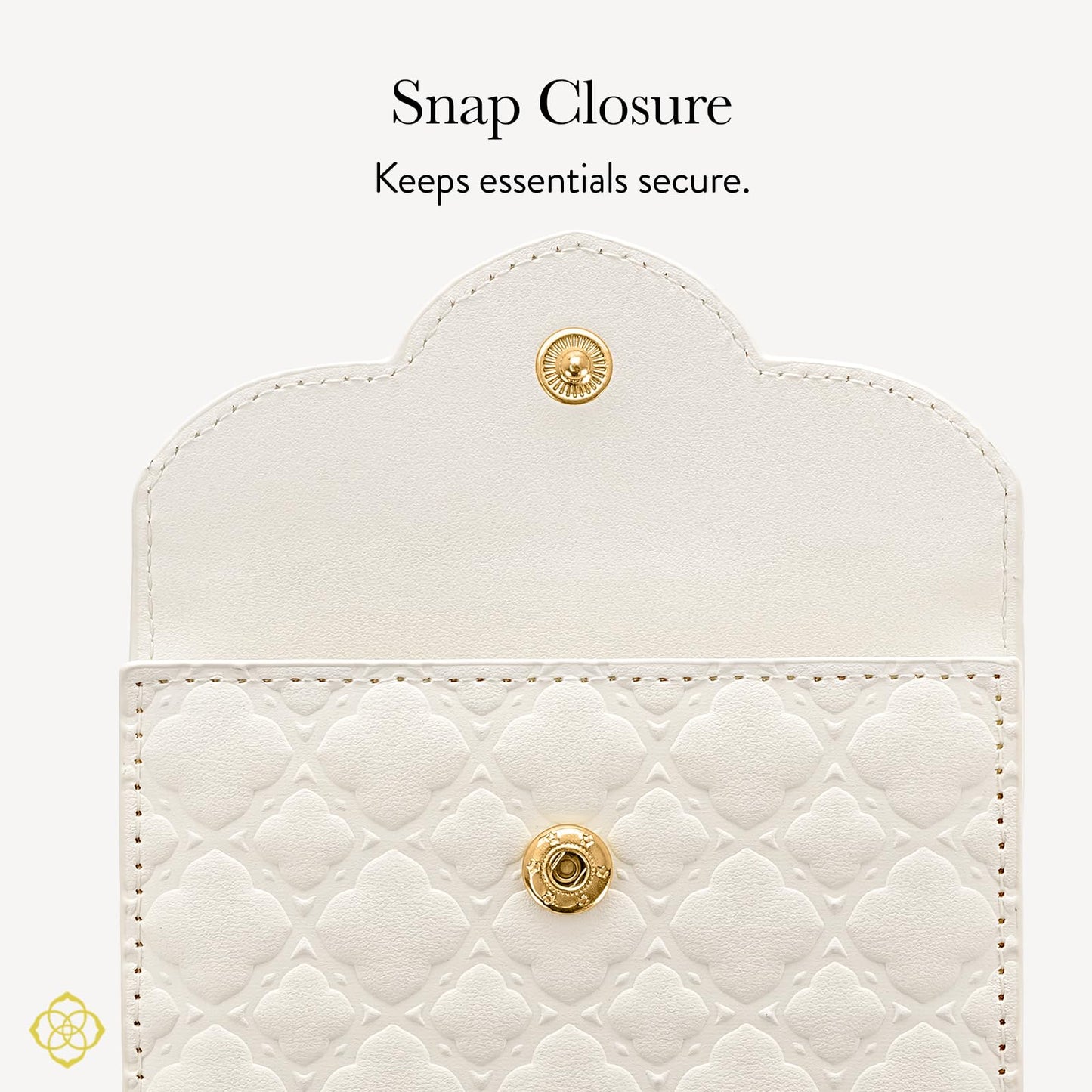 Kendra Scott Trifold MagSafe Wallet/Card Holder - Compatible with MagSafe Phones and Cases - Ivory Filigree