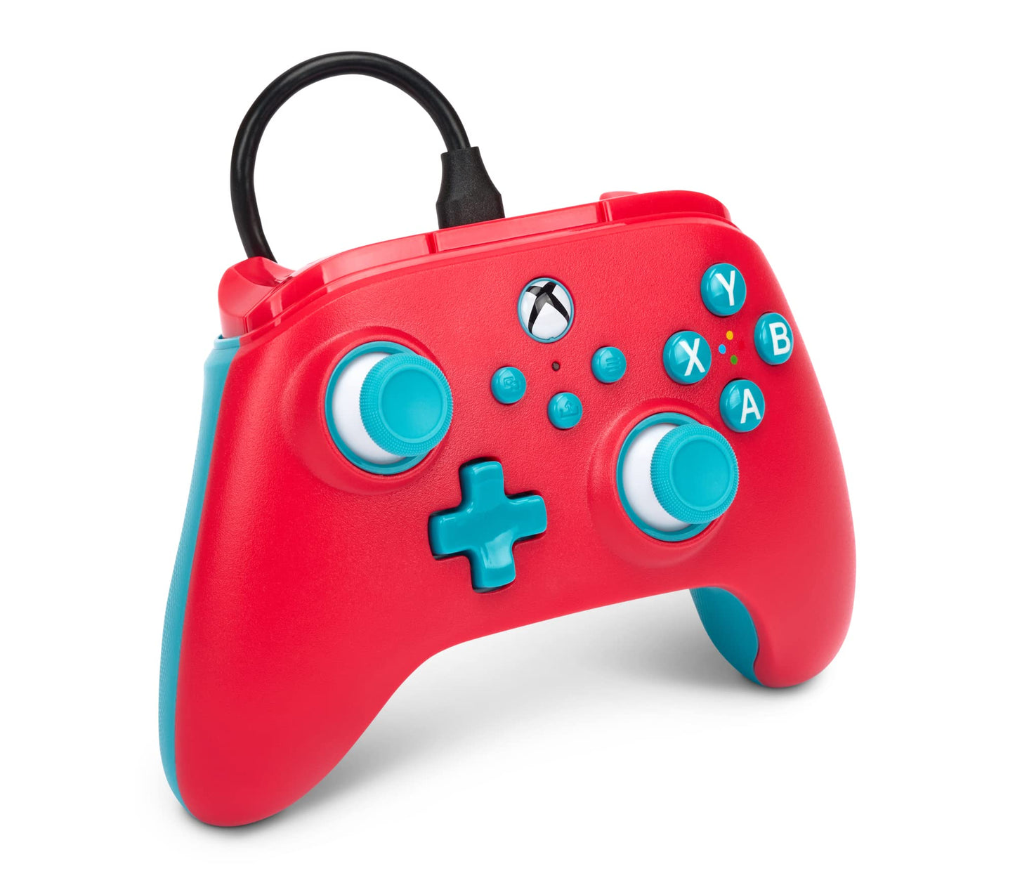 PowerA Nano Enhanced Wired Controller for Xbox Series X|S - Red Sky, portable, compact, gamepad, wired video game controller, gaming controller, works