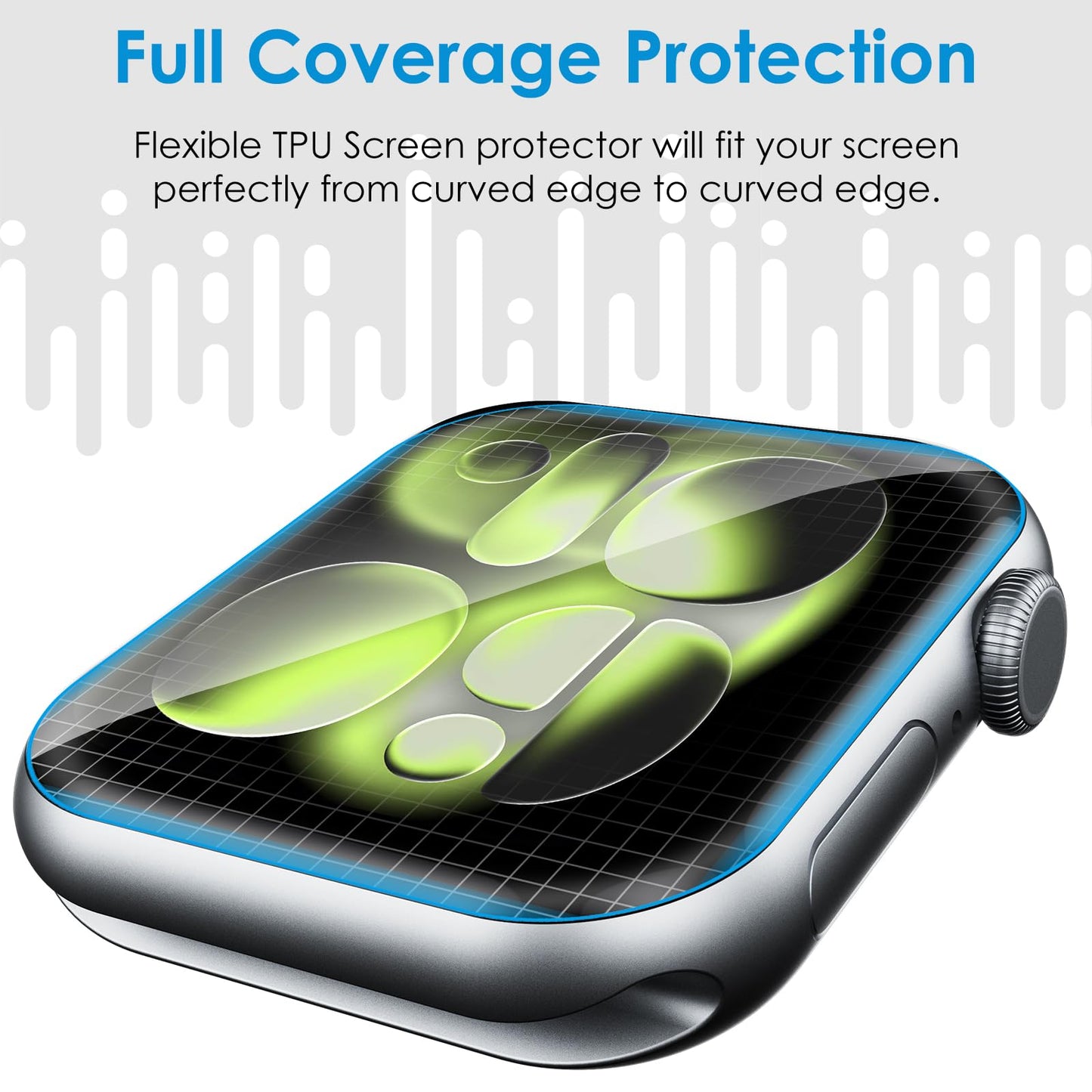 UniqueMe 8 Pack for Apple Watch Screen Protector 42/45mm